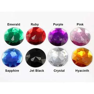 50mm Extra Large Flat Back Round Acrylic Rhinestones