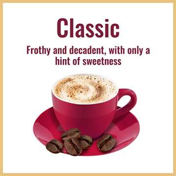 Hills Bros Instant Decadent Classic Cappuccino Mix with a Hint of Sweetness, Easy to Use and Conveni...
