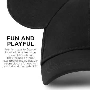 Disney Boys Mickey Mouse Ears Hat, Set Of 2 For Daddy And Me Baseball Cap, Black, 4-7 Years US