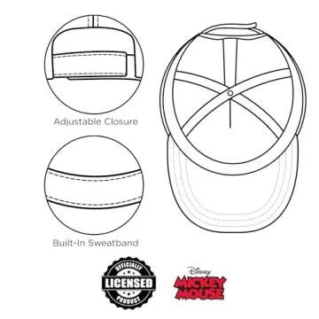 Disney Boys Mickey Mouse Ears Hat, Set Of 2 For Daddy And Me Baseball Cap, Black, 4-7 Years US