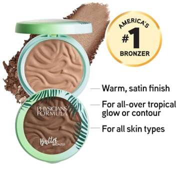 Physicians Formula Murumuru Butter Bronzer, Moisturizing, Nourishing Murumuru Butter for Silky Glow,...