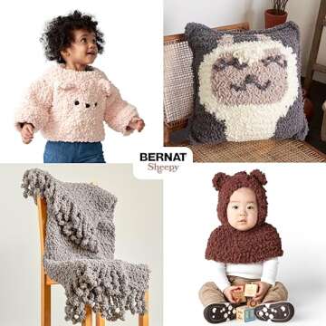 Bernat Sheepy Light Fawn Yarn - 2 Pack of 250g/8.8oz - Nylon - 6 Super Bulky - Knitting/Crochet