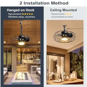 Coolbull Outdoor Ceiling Fan with Light for Patios