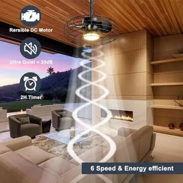 Coolbull Outdoor Ceiling Fan with Light for Patios