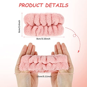 Chuangdi Microfiber Wrist Bands for Skincare Routine