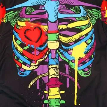 JomeDesign Skeleton Bodysuit for Halloween & Parties