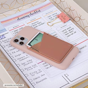 Glossy Blush Glitter Phone Card Holder for Your Style