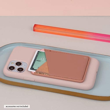 Glossy Blush Glitter Phone Card Holder for Your Style