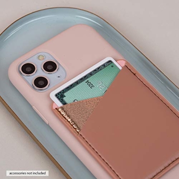 Glossy Blush Glitter Phone Card Holder for Your Style