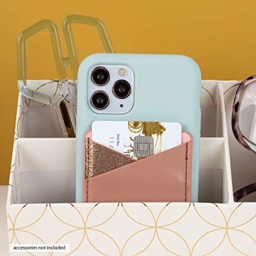 Glossy Blush Glitter Phone Card Holder for Your Style