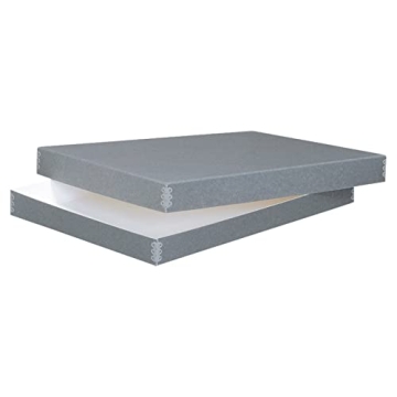 Lineco, Archival Newspaper Preservation Storage Box, Drop Front Design with Metal Edge, Acid-Free Fi...