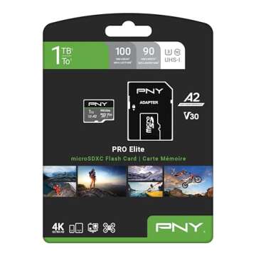 PNY 1TB PRO Elite U3 V30 microSDXC Card - 100MB/s