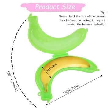 SITAKE 3pcs Banana Holder Case - Cute & Portable Storage for Lunches