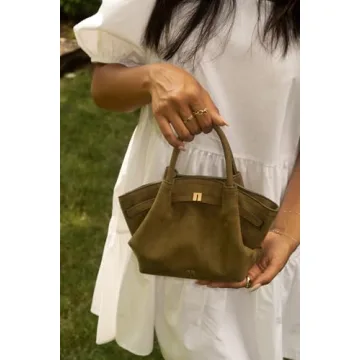 JW PEI Women's Hana Mini Faux Suede Tote Bag - Dark Olive