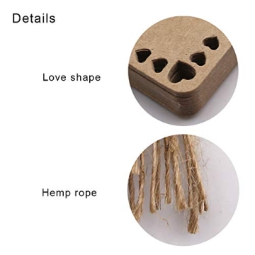 Koogel 100 PCS Kraft Paper Tags for Gift Wrapping