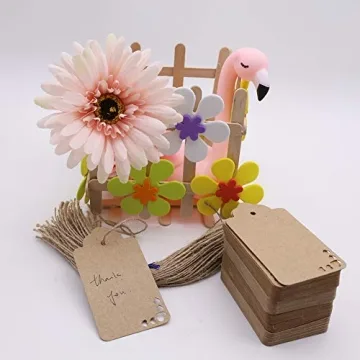 Koogel 100 PCS Kraft Paper Tags for Gift Wrapping
