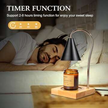 YIQAN Candle Warmer Lamp with Timer and Dimmer Features