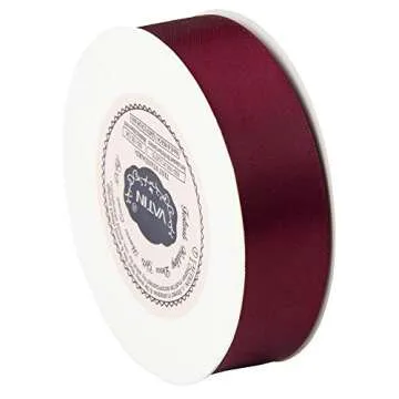 VATIN Double Face Wine Satin Ribbon for Gift Wrapping and Crafts