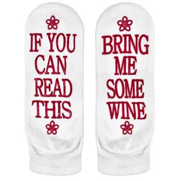 The ONLY GIFT WORTH GIVING Funny Wine Socks for Women - Perfect Wine Gifts for Women and Wine Accessories for Wine Lovers - Unique Wine Lovers Gifts for Women - Valentines Day Socks for Women