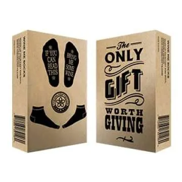 The ONLY GIFT WORTH GIVING Funny Wine Socks for Women - Perfect Wine Gifts for Women and Wine Accessories for Wine Lovers - Unique Wine Lovers Gifts for Women - Valentines Day Socks for Women