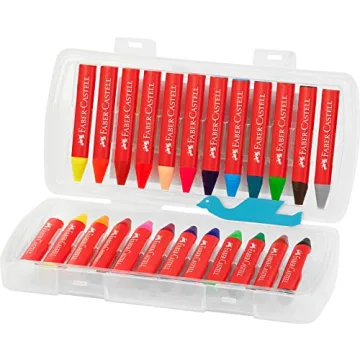 Faber-Castell Jumbo 24 Wax Crayons Neon Skin Colours