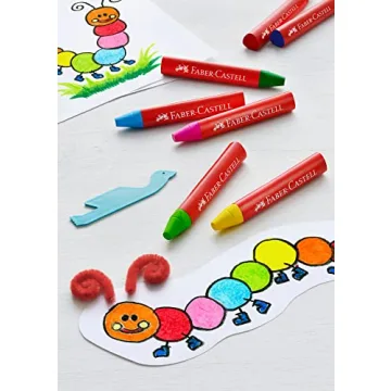 Faber-Castell Jumbo 24 Wax Crayons Neon Skin Colours