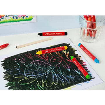 Faber-Castell Jumbo 24 Wax Crayons Neon Skin Colours