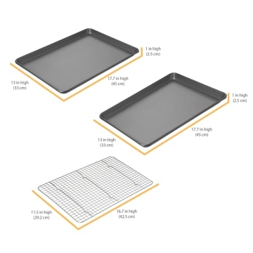 Chicago Metallic Non-Stick Pan Set 17x12.25 Inches