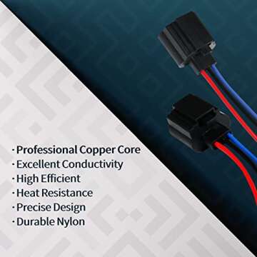 9008 H13 Female Socket Plug Connector for Headlights