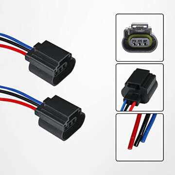 9008 H13 Female Socket Plug Connector for Headlights