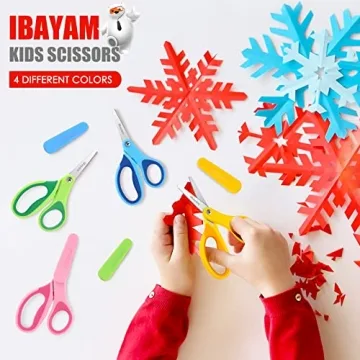 Kids iBayam 5 Inch Comfort Grip Scissors for Creative Fun