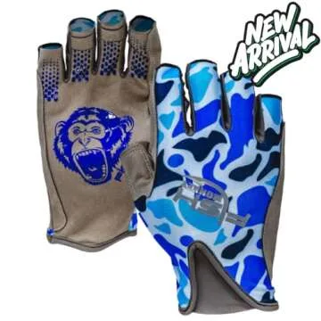 Fish Monkey Pro 365 Guide Glove Blue Water Camo Fishing Gear