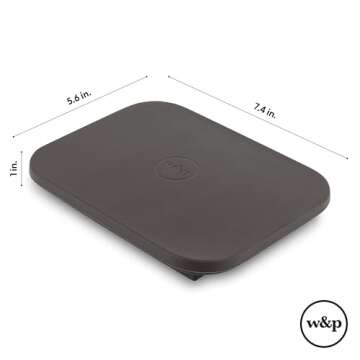 W&P Peak Silicone Water Bottle Ice Tray w/ Protective Lid | Charcoal| Easy to Remove Ice | Food Grade Premium Silicone | Dishwasher Safe, BPA Free