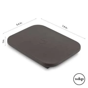 W&P Peak Silicone Water Bottle Ice Tray w/ Protective Lid | Charcoal| Easy to Remove Ice | Food Grade Premium Silicone | Dishwasher Safe, BPA Free