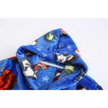 E.W Apparel Kids Hooded Fleece Bathrobe for Comfort