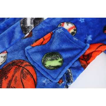 E.W Apparel Kids Hooded Fleece Bathrobe for Comfort