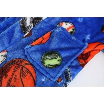 E.W Apparel Kids Hooded Fleece Bathrobe for Comfort