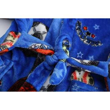 E.W Apparel Kids Hooded Fleece Bathrobe for Comfort