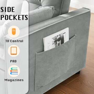 howcool 3 in 1 Convertible Sleeper Sofa Bed Grey