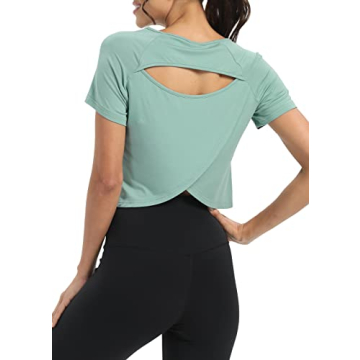 Comfortable Open Back Workout Shirt for Active Women