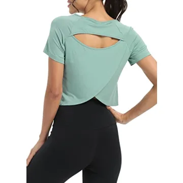 Comfortable Open Back Workout Shirt for Active Women