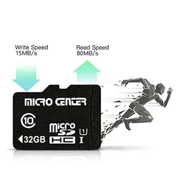 INLAND Micro Center 32GB Class 10 MicroSDHC Flash Memory Card with Adapter for Mobile Device Storage...