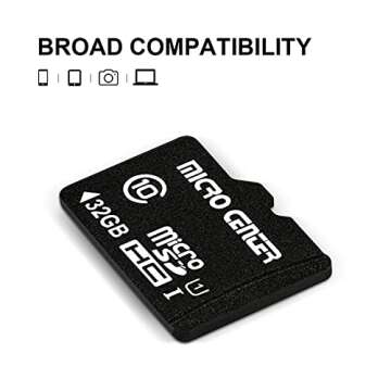 INLAND Micro Center 32GB Class 10 MicroSDHC Flash Memory Card with Adapter for Mobile Device Storage Phone, Tablet, Drone & Full HD Video Recording - 80MB/s UHS-I, C10, U1 (2 Pack)