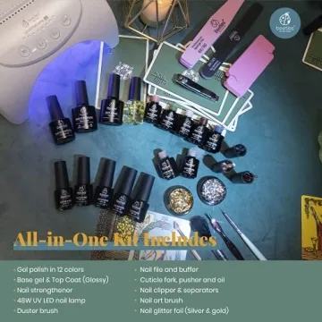Beetles Gel Nail Polish Starter Kit with 48W Lamp