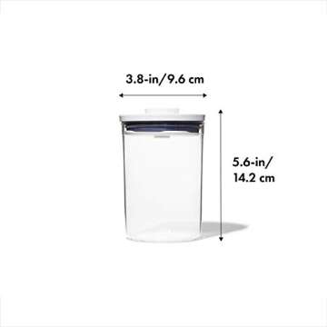OXO Good Grips Round POP Container - 0.6 Qt for tea, candy and more, White
