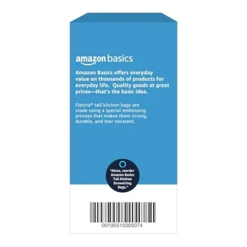 Amazon Basics Flextra Tall Kitchen Trash Bags 13 Gallon