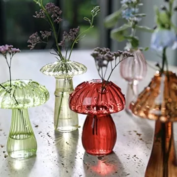 Hafhef Decorative Mushroom Vase for Whimsical Home Decor