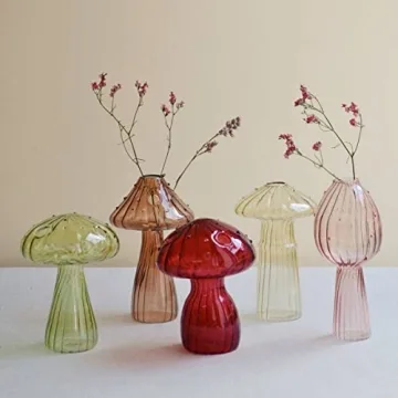 Hafhef Decorative Mushroom Vase for Whimsical Home Decor