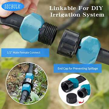 Secbulk 2025 Flat Soaker Hose 100 ft - Efficient Garden Watering Solution