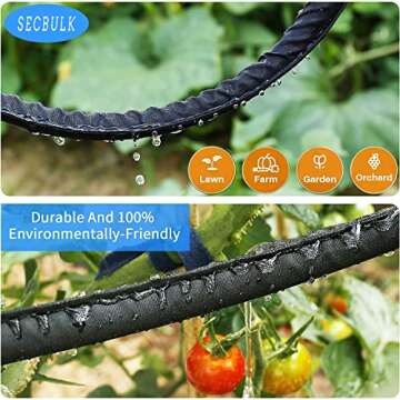 Secbulk Flat Soaker Hose 100 ft Eco-Friendly Garden Irrigation